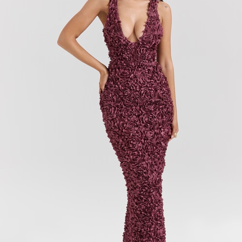 HouseofCB Carena Merlot Dress